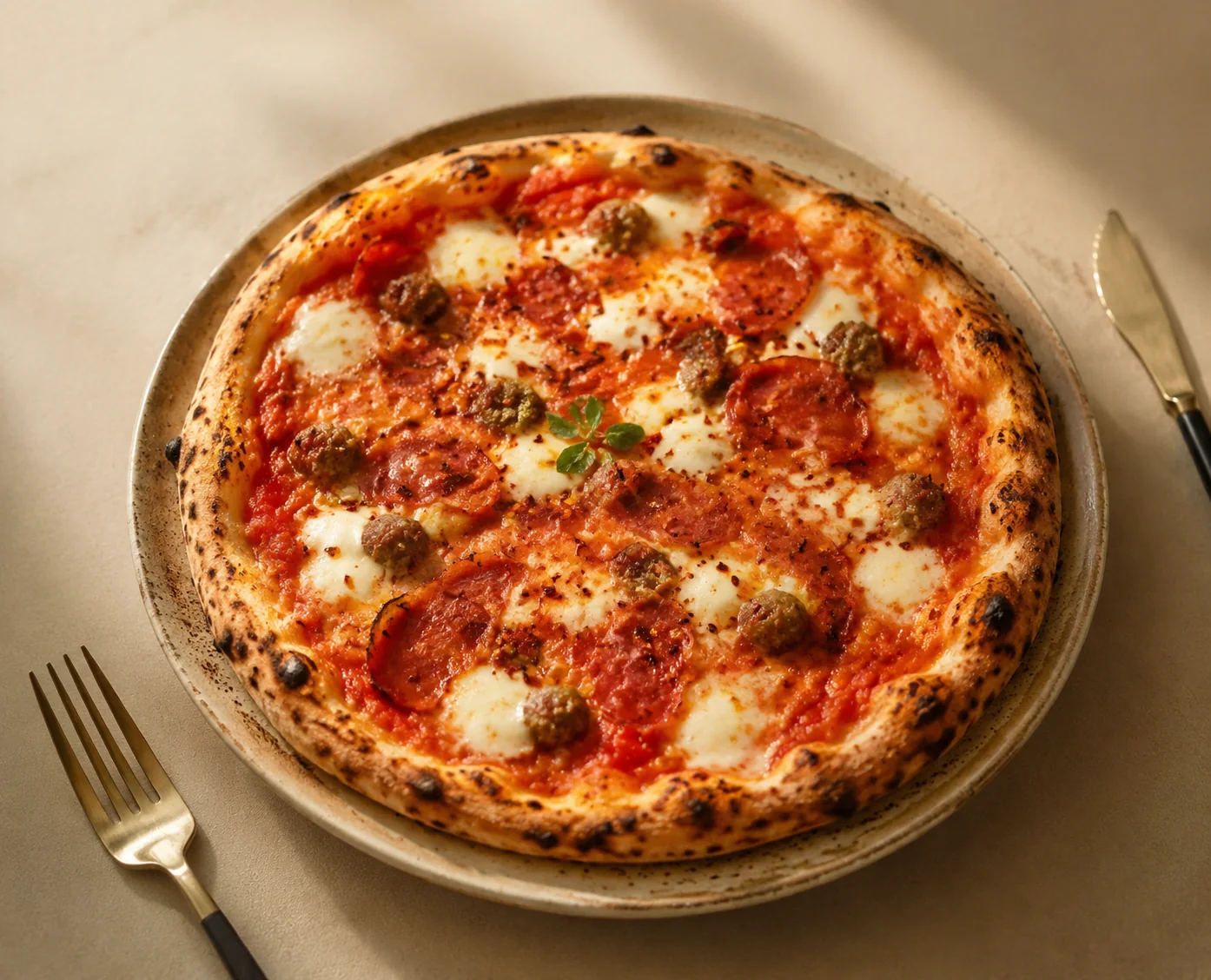 Concept pepperoni pizza visual