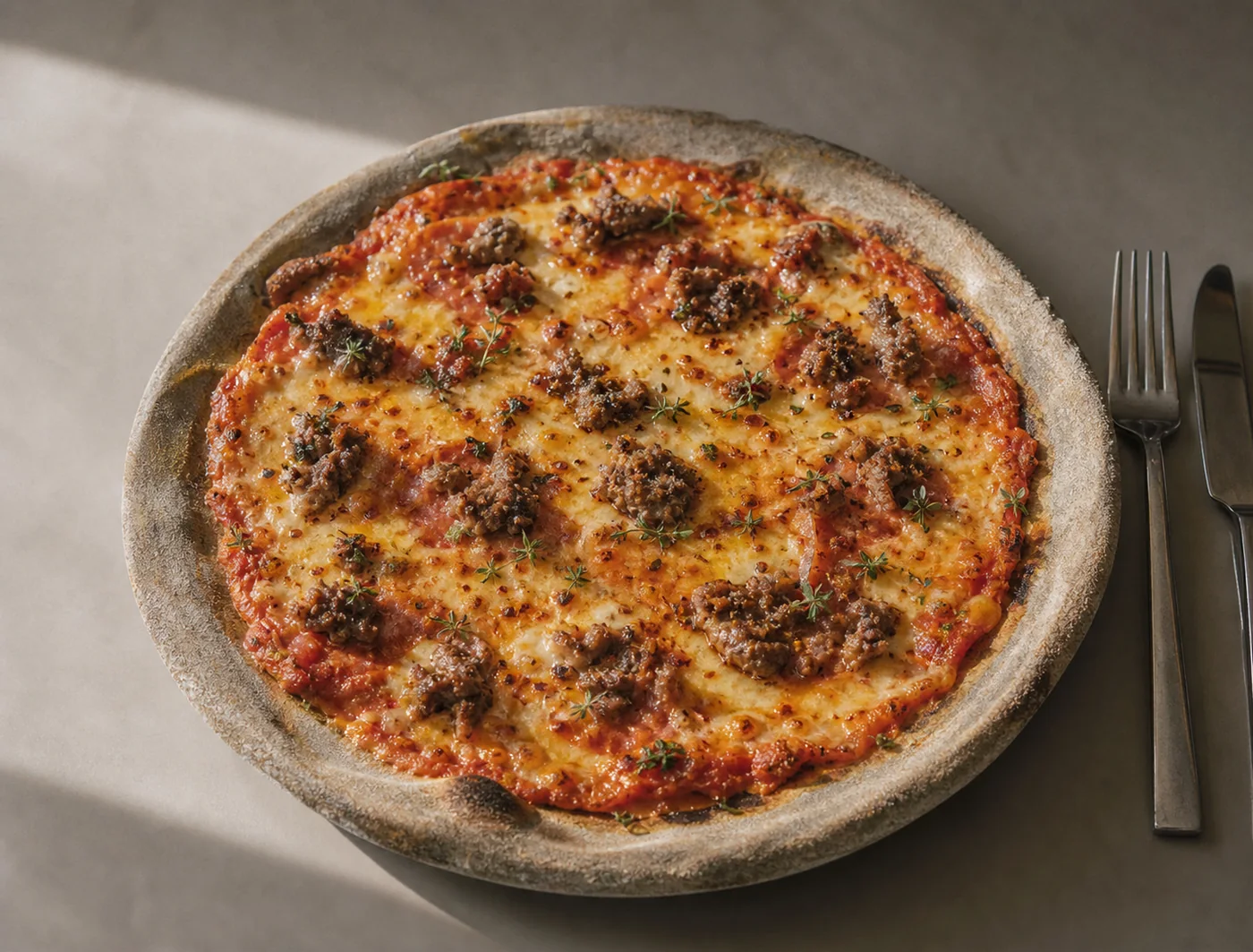 Concept sausage pizza visual